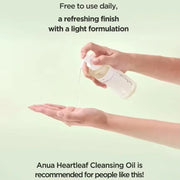 Anua Skincare Products Set Korean Original Facial Deep Cleansing:77% Soothing Toner& Heartleaf Pore Control Cleansing Oil