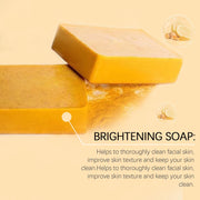 Brightening Soap for Dark Skin Glowing Even Skin Tone Mositen Smooth Deep Cleansing Body Face Wash Handmade Turmeric Kojic Soap