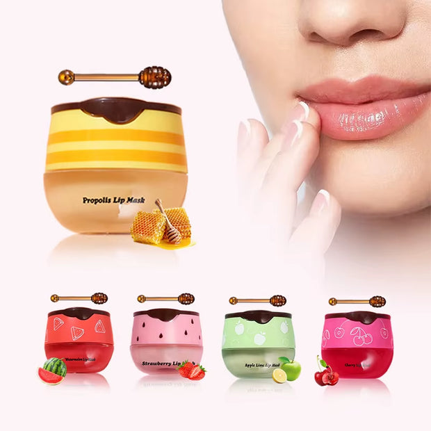 Honey Lip Balm Moisturizing Nourishing Anti-Wrinkle Lip Mask Anti-Cracking Fade Lip Lines Whitening Lip Care Skin Care Products