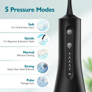 Cordless Water Dental Flosser for Teeth Cleaning Denture Brushes 5 Tips IPX7 Portable Oral Irrigator for Home Travel