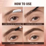 3 in 1 Eyebrow Pencil with Eyebrow Trimmer Long Lasting Precise Brow Definer Natural Color Waterproof Eye Brow Pen