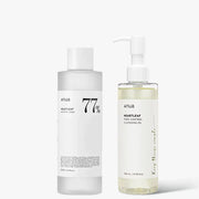 Anua Skincare Products Set Korean Original Facial Deep Cleansing:77% Soothing Toner& Heartleaf Pore Control Cleansing Oil