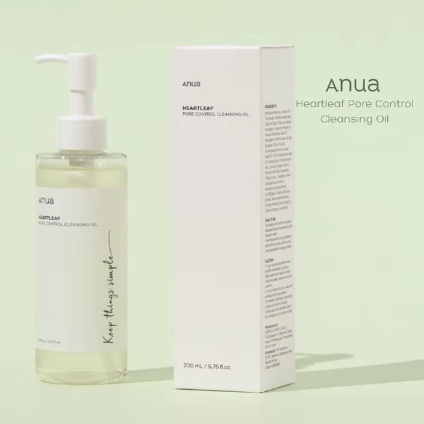 Anua Skincare Products Set Korean Original Facial Deep Cleansing:77% Soothing Toner& Heartleaf Pore Control Cleansing Oil