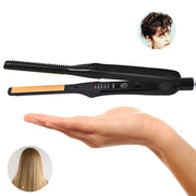 2 in 1 Mini Hair Straightener&Curler Small Flat Iron for Short Hair Women and Men Beard Straightener Pencil Hair Straightener