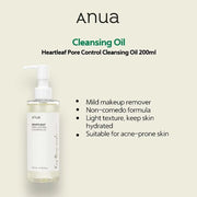 Anua Skincare Products Set Korean Original Facial Deep Cleansing:77% Soothing Toner& Heartleaf Pore Control Cleansing Oil