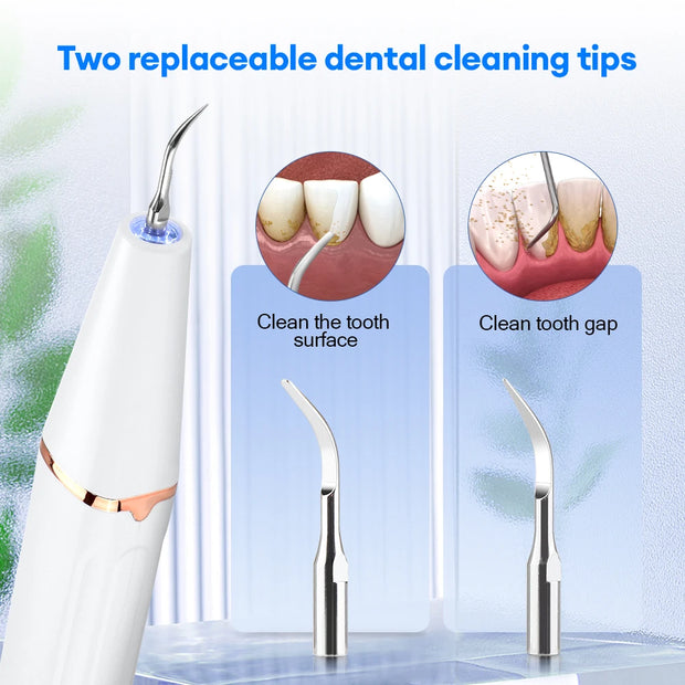 Ultrasonic Dental Calculus Remover Teeth Plaque Scaler Tartar Eliminator Stains Cleaner Electric Dental Tooth Stone Remover